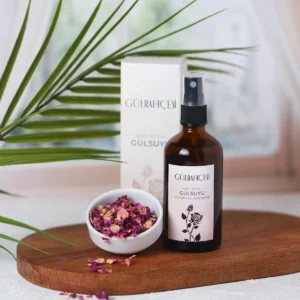 %100 Doğal Gül Suyu Cam Sprey Şişe (Gül Yağı Alınmamış) 100 ml