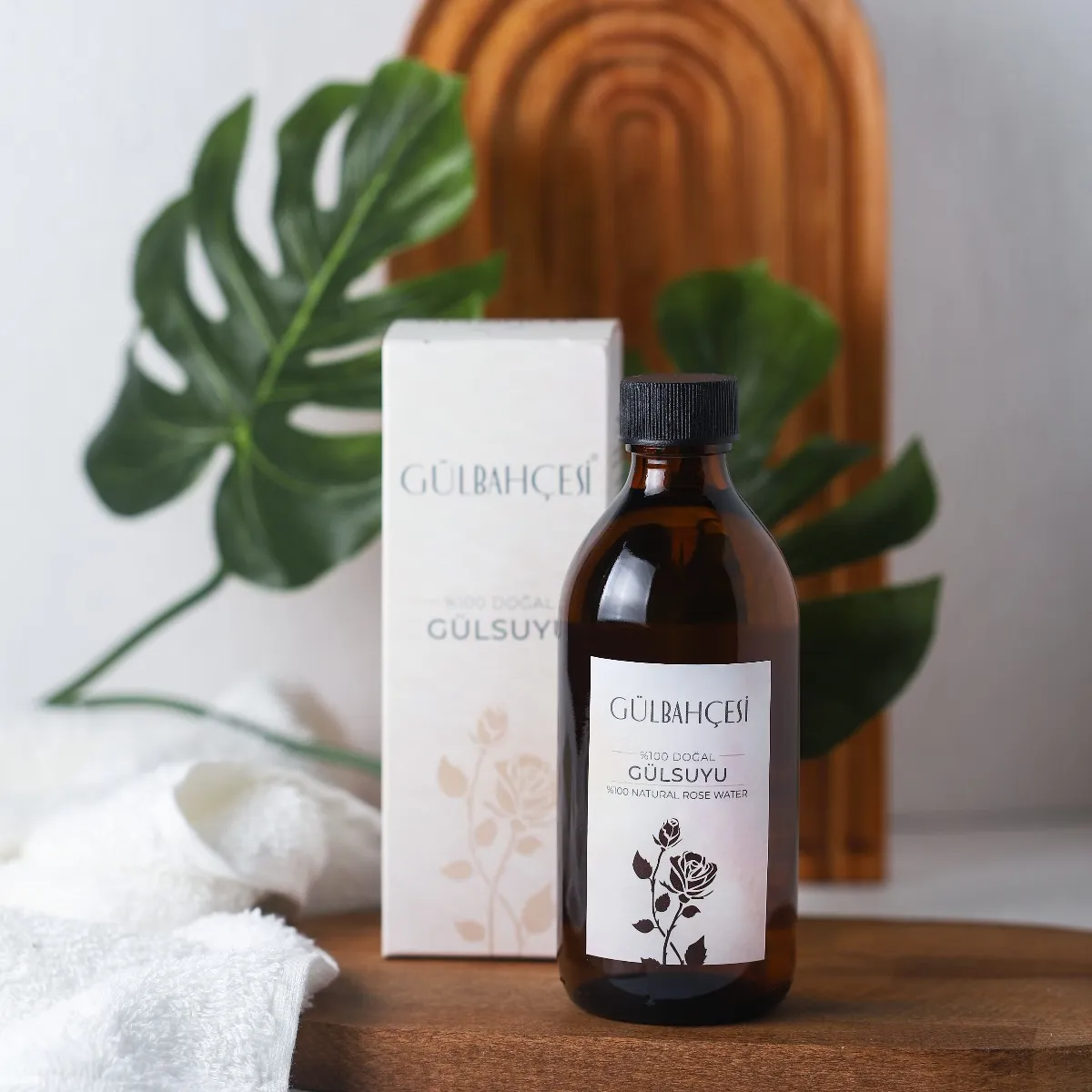 %100 Doğal Gül Suyu Cam Şişe (Gül Yağı Alınmamış) 100 ml